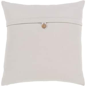 Zinon Ivory 20 in. x 20 in. Poly Throw Pillow