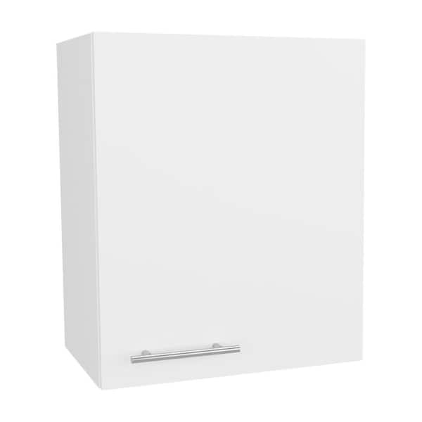 19.70 in. W x 13.10 in. D x 23.60 in. H Bathroom Storage Wall Cabinet in White with 1 Door and 2 Shelves