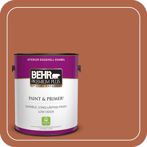 BEHR PREMIUM PLUS 1 gal. #M200-7 Rusty Gate Eggshell Enamel Low Odor Interior Paint & Primer