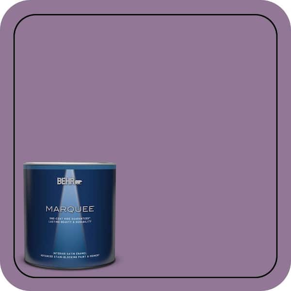 BEHR MARQUEE 1 qt. #M100-5 Passion Fruit One-Coat Hide Satin Enamel Interior Paint & Primer