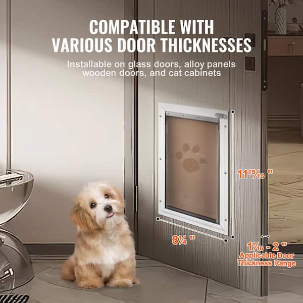 VEVOR Pet Door, x Aluminum Frame with Lock and Flap