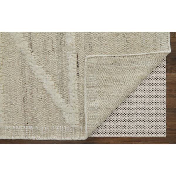 2 ft. x 8 ft. Tan, Ivory Geometric Runner Rug