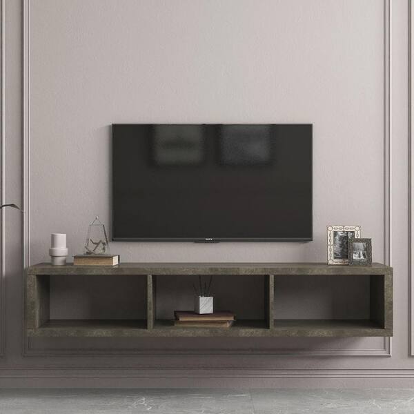 JASMODER 60.27 in. Gray TV Stand Fits TV's up to 70 in. W33128761