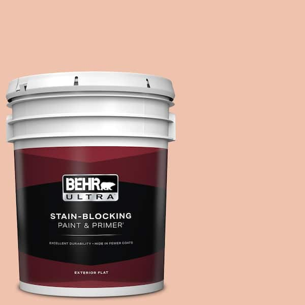 BEHR ULTRA 5 gal. #M180-3 Flamingo Feather Flat Exterior Paint & Primer