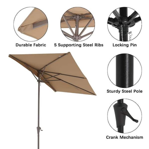 50 lbs. concrete and resin patio umbrella base in black Treasure Garden Cast Iron Classic Umbrella Base Black