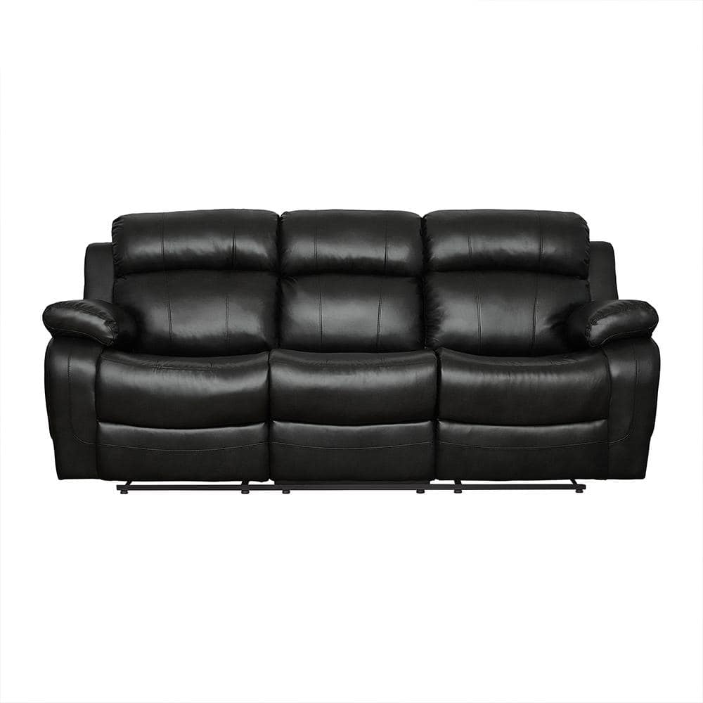 Alamo 86.5in.W Straight Arm Faux Leather Rectangle Double Manual Reclining 