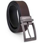 Men's Leather Reversible Belt (Black/Brown)
