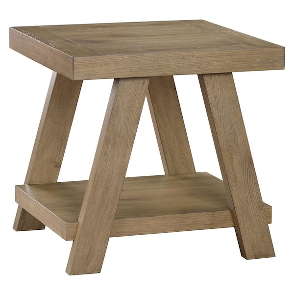 Steve Silver Orinda 24 in. Caramel Brown Square Wood End