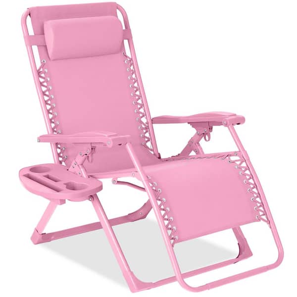 Best Choice Products Hot Pink Metal Zero Gravity Folding