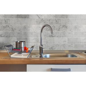 Carrara White 3 in. x 6 in. Honed Marble Floor and Wall Tile (5 sq. ft./Case)