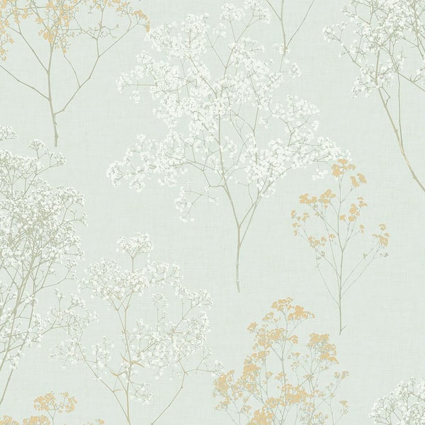 Cherry Blossoms Lace Fabric, Wallpaper and Home Decor