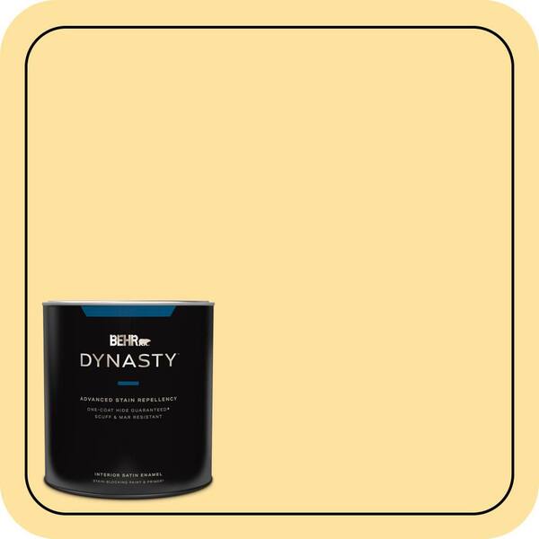 BEHR DYNASTY 1 qt. #P280-3 Polka Dot Skirt Satin Enamel Interior Stain-Blocking Paint and Primer