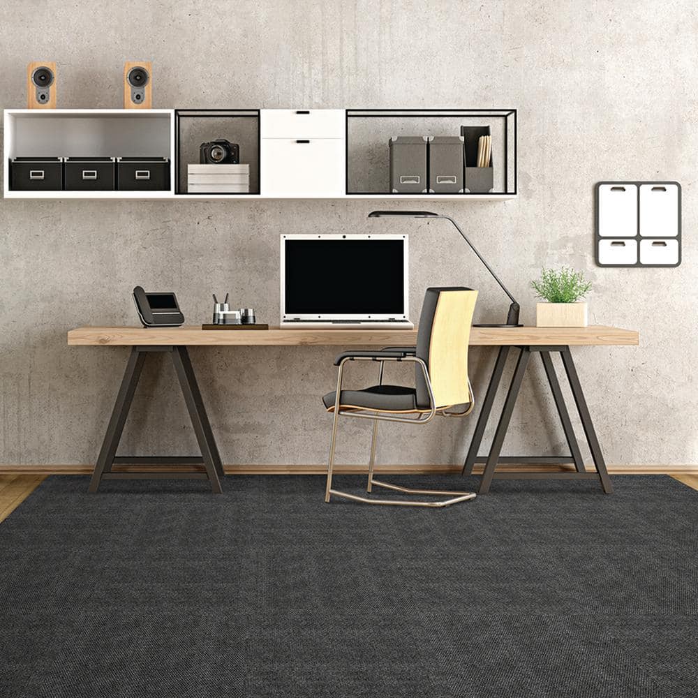 18" Chestnut Self-Stick Hobnail Carpet Tiles, Pack of 16