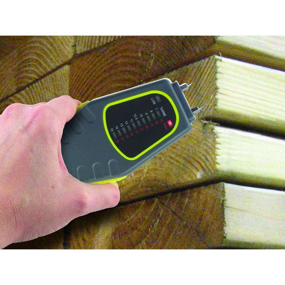 Compact Gray and Yellow LED Display Moisture Meter