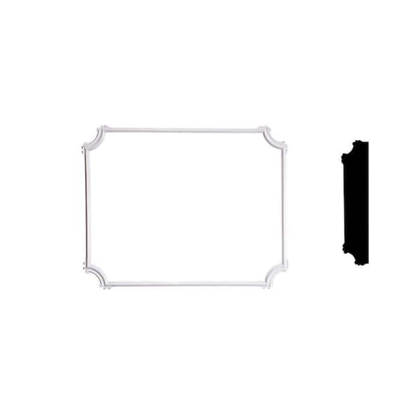 Focal Point System D with Large Decorative Corners 7/8 in. x 31 in. x 31 in. Primed Polyurethane Panel Moulding Kit