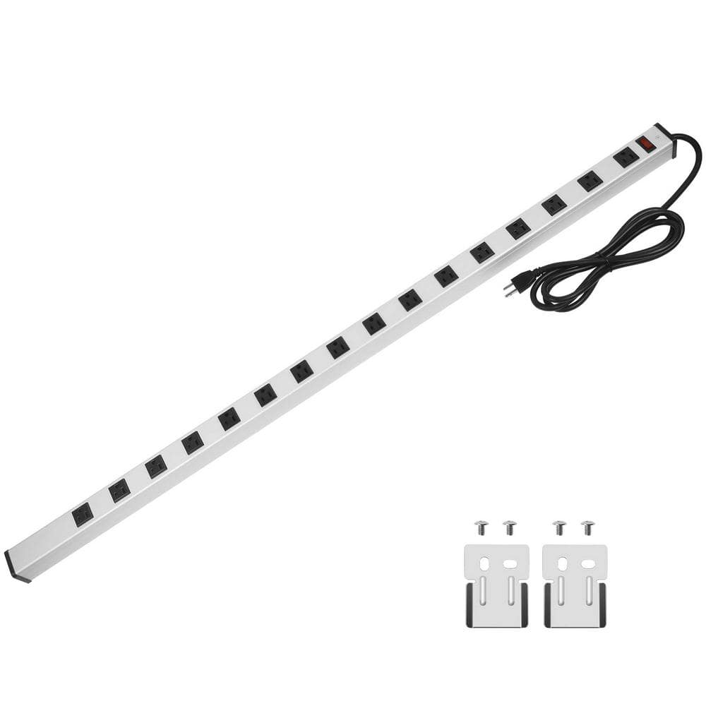 16-Outlet Long Heavy-Duty Power Strip Surge Protector in Silver with 6 ft. Extension Cord price history on PriceWatchPro