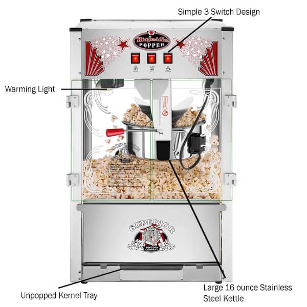 Professional Popcorn Maker 8oz Popcorn Machine Automatic Electric Popcorn  Machine For Commercial Use - Popcorn Makers - AliExpress