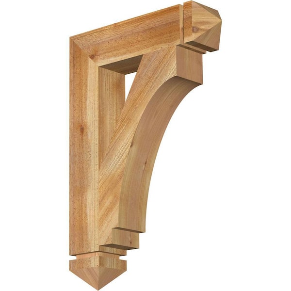 Ekena Millwork 4 in. x 26 in. x 18 in. Western Red Cedar Imperial Arts and Crafts Rough Sawn