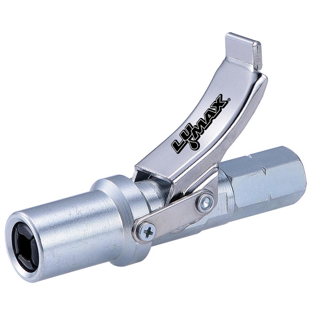Premium Quality Hydraulic Auto Locking Grease gun End Coupler Locks on & release 
