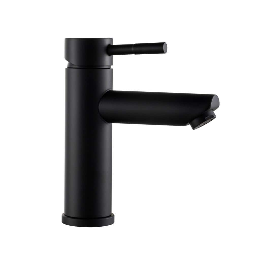 Single Hole Single-Handle Bathroom Faucet in Matte Black YPG46MB - The ...