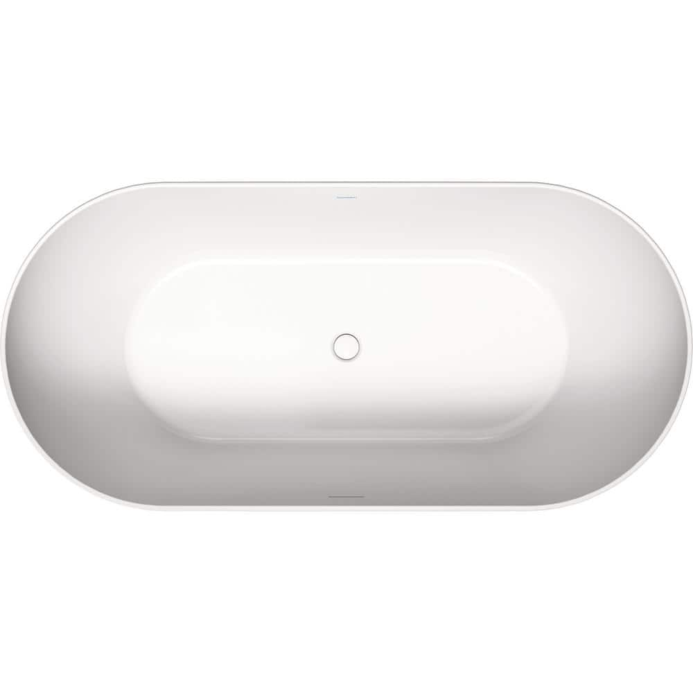 66.125 in. Acrylic Flatbottom Bathtub in White