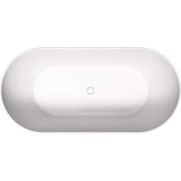 Duravit 66.125 in. Acrylic Flatbottom Bathtub in White