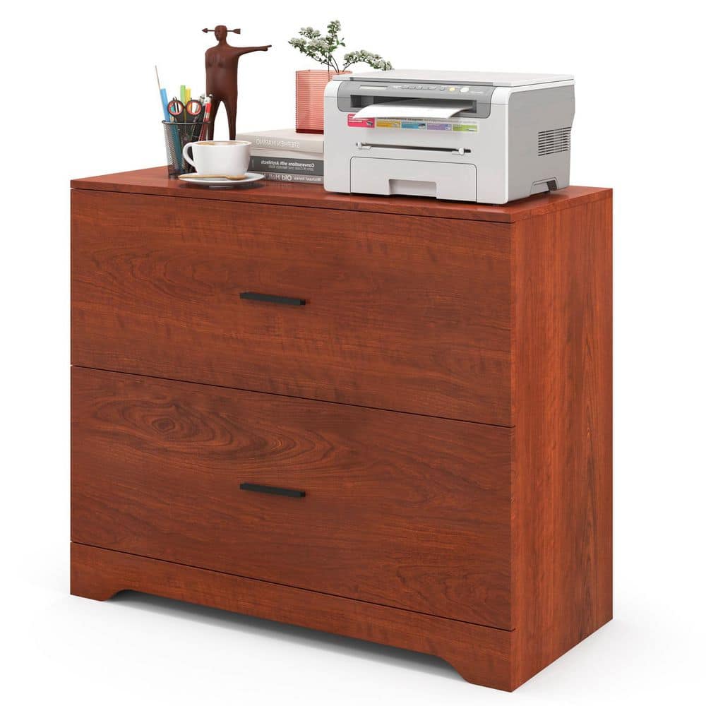 Brown 30.0 in. H 2-Drawer Lateral File Cabinet with 2-Drawer and Adjustable Design price history on PriceWatchPro