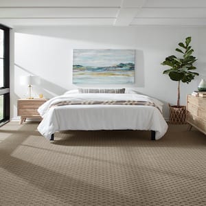 Sharp Perception Dapper Brown 37 oz. Polyester Pattern Installed Carpet