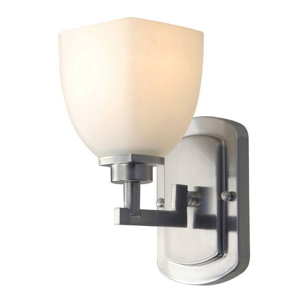 World Imports Galway Collection 1-Light Satin Nickel Wall Sconce