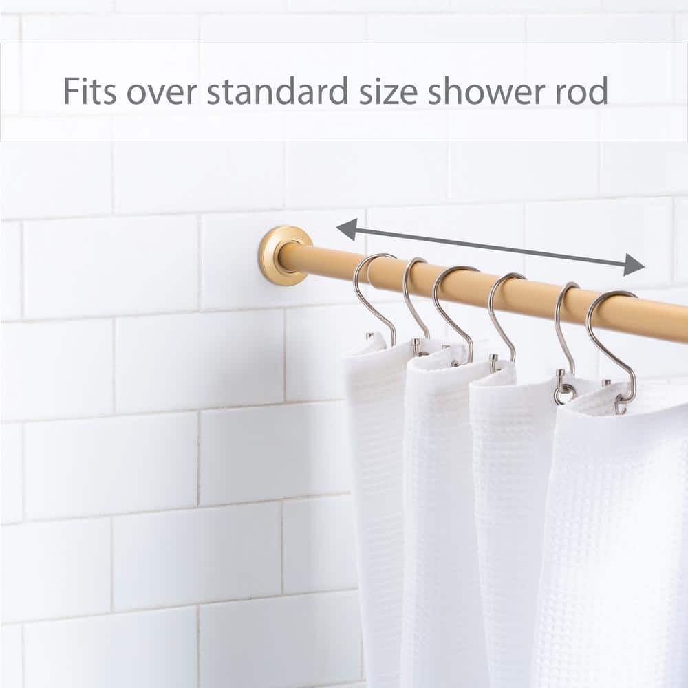 Silver Metal S-Hook Shower Curtain Rings Set of 12