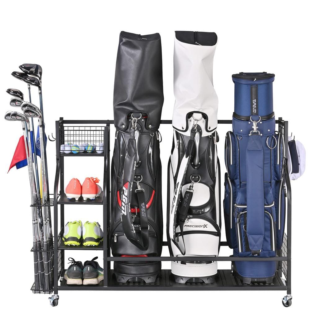 LTMATE 161 lbs. Weight Capacity 3 Golf Bags sport Storage