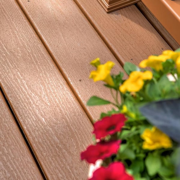Enhance Basics 1 in. x 6 in. x 20 ft. Saddle Grooved Edge Composite Deck Board