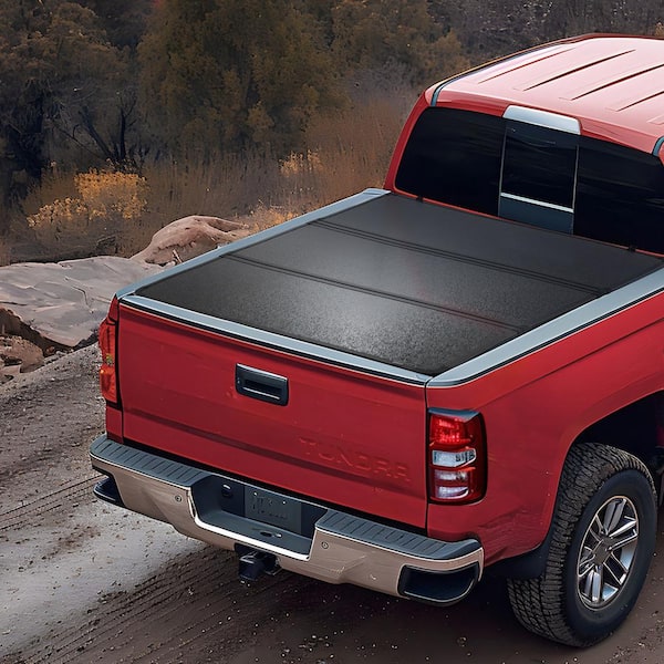 4-Fold Soft Tonneau Cover For 2014-2024 Toyota Tundra 5.5FT Bed - Black, Waterproof 8 thumbnail image