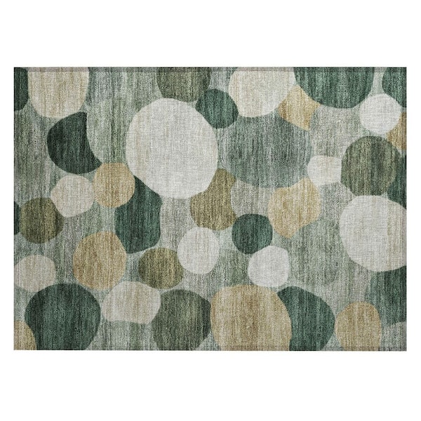 Chantille Machine Washable Indoor/Outdoor Abstract ACN2375 Green 2 ft. x 3 ft. Accent Rug