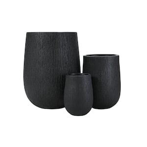 Lightweight Round MGO Ceramic Planter Set-3 Sizes (15.6 in./10.74