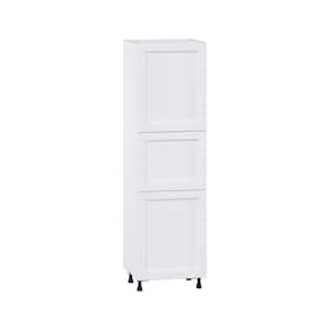 Mancos Bright White Shaker Assembled Pantry Kitchen Cabinet with 4-Shelves (24 in. W x 84.5 in. H x 24 in. D)