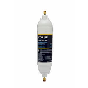 5-Year In-Line Refrigerator Water Filter - Includes both 1/4 in. Compression and Push to Connect Fittings