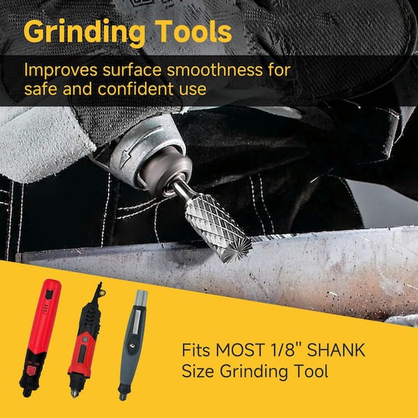 MYWISH 1/8 in. Tungsten Carbide Rotary Bit, Double-Cut Carbide