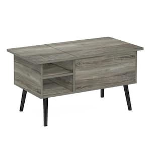 Jensen 35.43 in. French Oak Grey Rectangle Wood Coffee Table With Lift Top