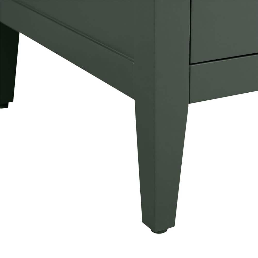 30" Vintage Green Single Sink Bathroom Vanity with Ceramic Top
