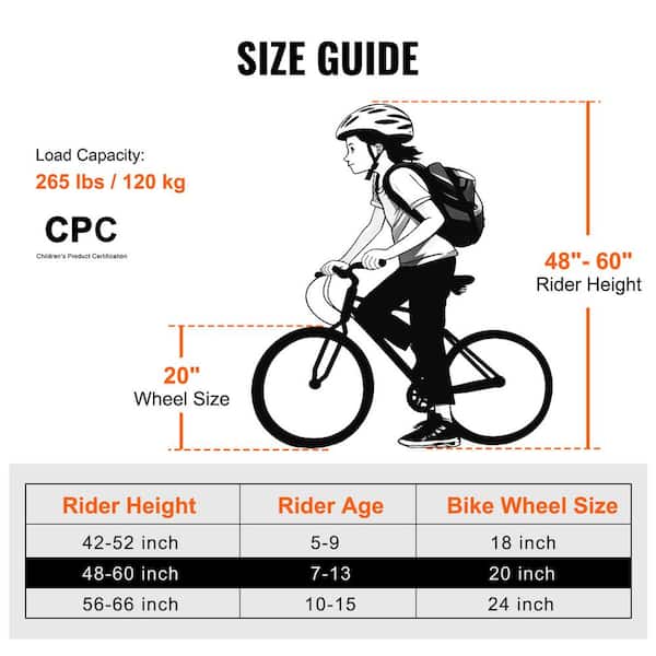 Size Chart What Size Bmx Bike For A 13 Year Old Bmx Cycle Chart