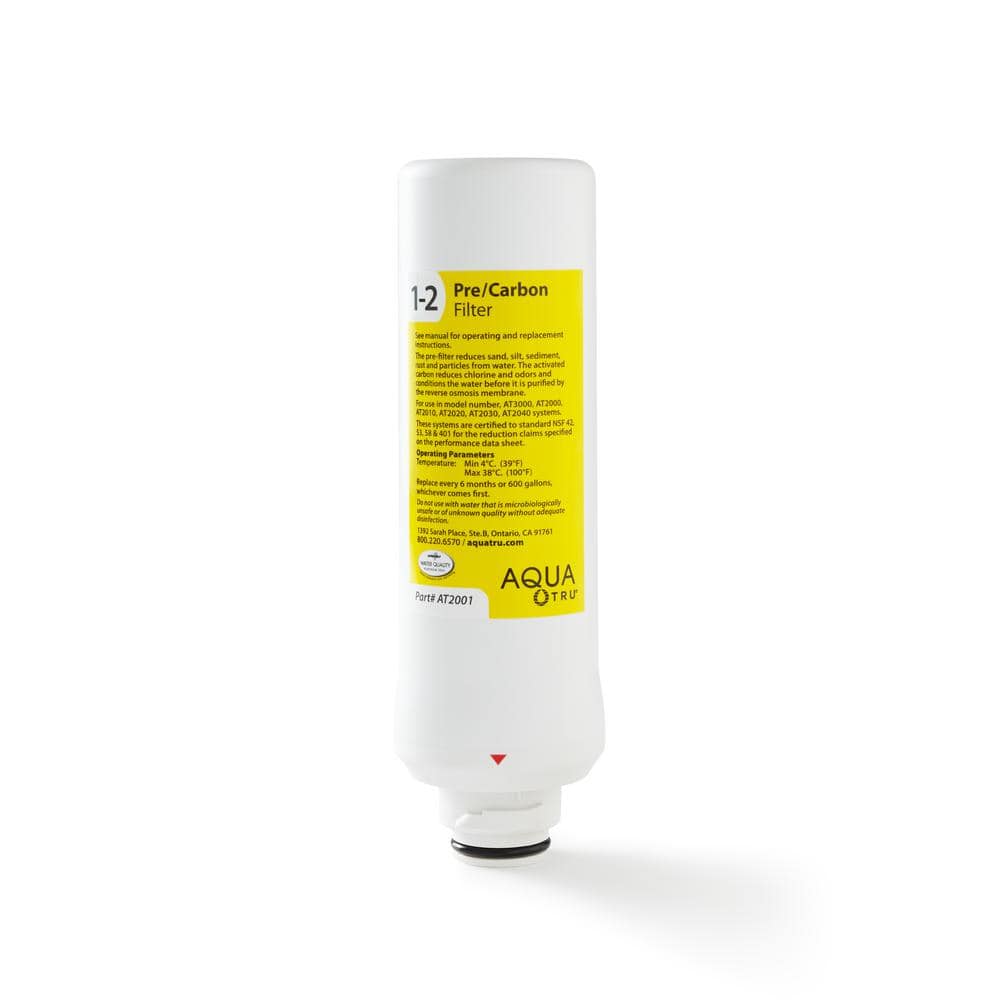 AquaTru Countertop Replacement 2 Stage Water Pre-Carbon Filter