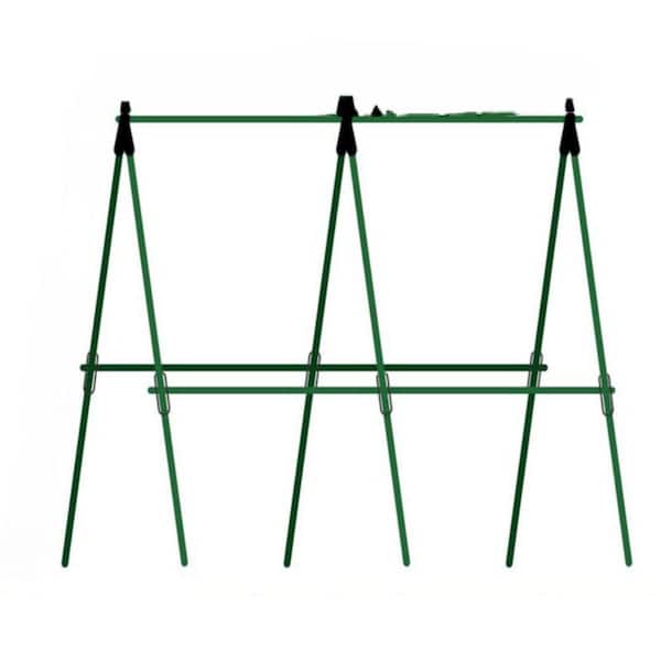 Durable Green PVC Plant-Climbing Grille for Beans, Cucumbers and Tomatoes-Sturdy Frame