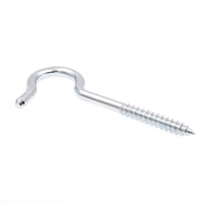 1/4 in. x 4-1/8 in. Zinc Plated Steel Round Bend Screw Hooks (10-Pack)