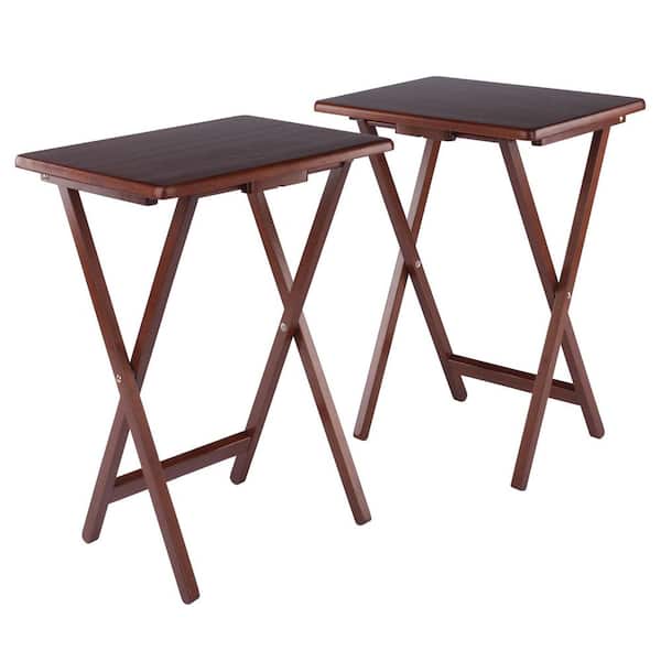 Winsome Wood Alex 14.57 In Walnut 2-Pc Snack/End Table Set 94292
