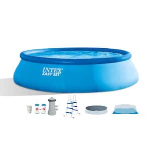 15 ft. x 42 in. Above Ground Pool Bundle with Pump and Chlorine Tablets, Round