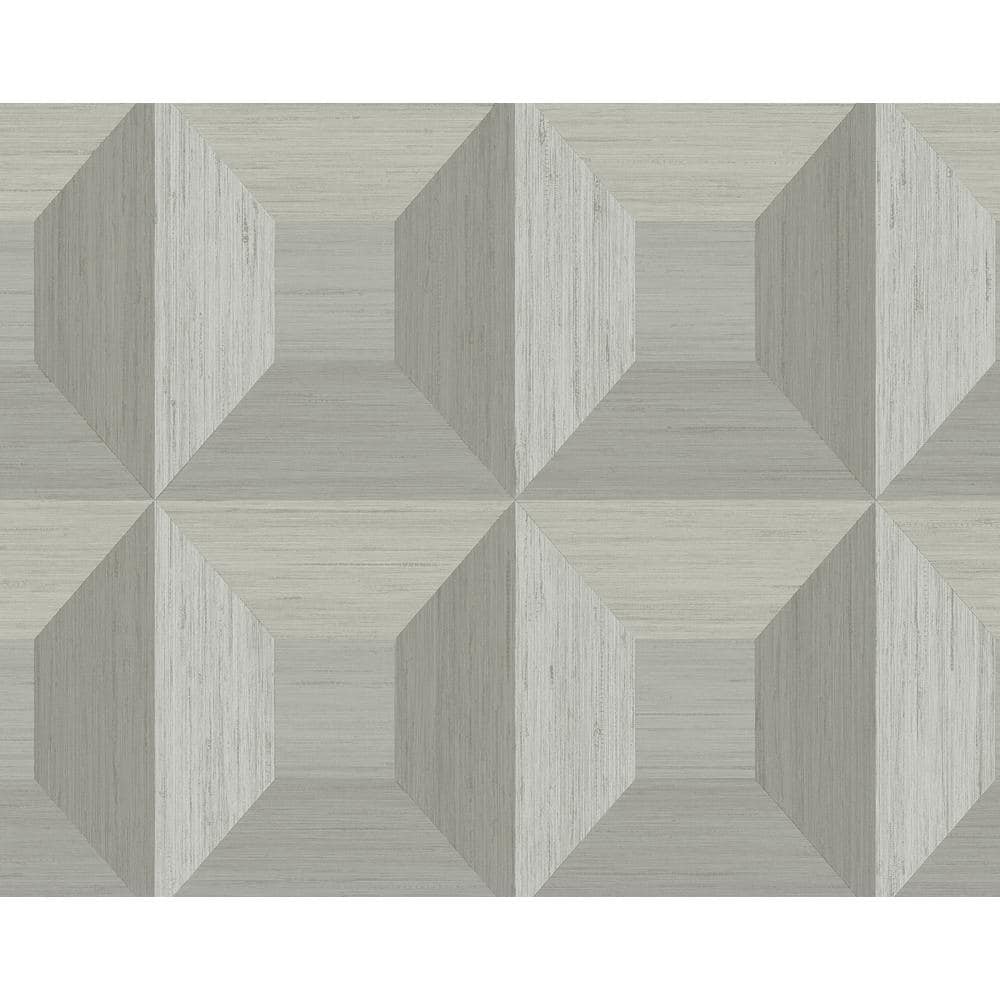 NextWall 40.5 sq. ft. Daydream Grey Quadrant Geo Vinyl Peel and Stick ...