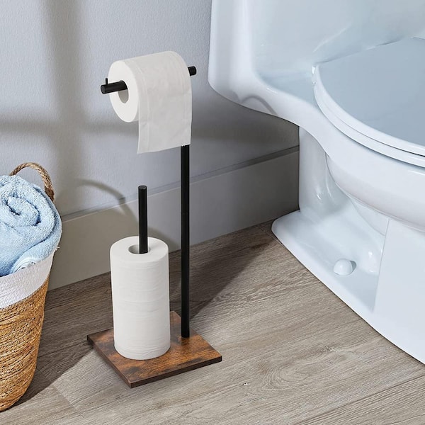 Porter Telescoping Pivoting Free-Standing Toilet Paper Holder in Oil Rubbed  Bronze