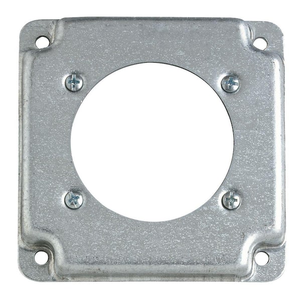 Steel City 4 in. Pre-Galvanized Steel Square Electrical Box Surface Cover (RS14-10R)