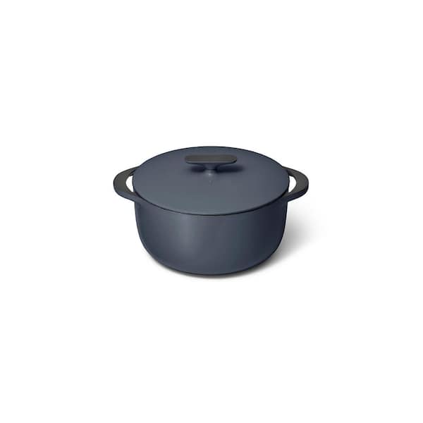 6.5 qt. Dark Navy Cast Iron Dutch Oven with Flat Lid